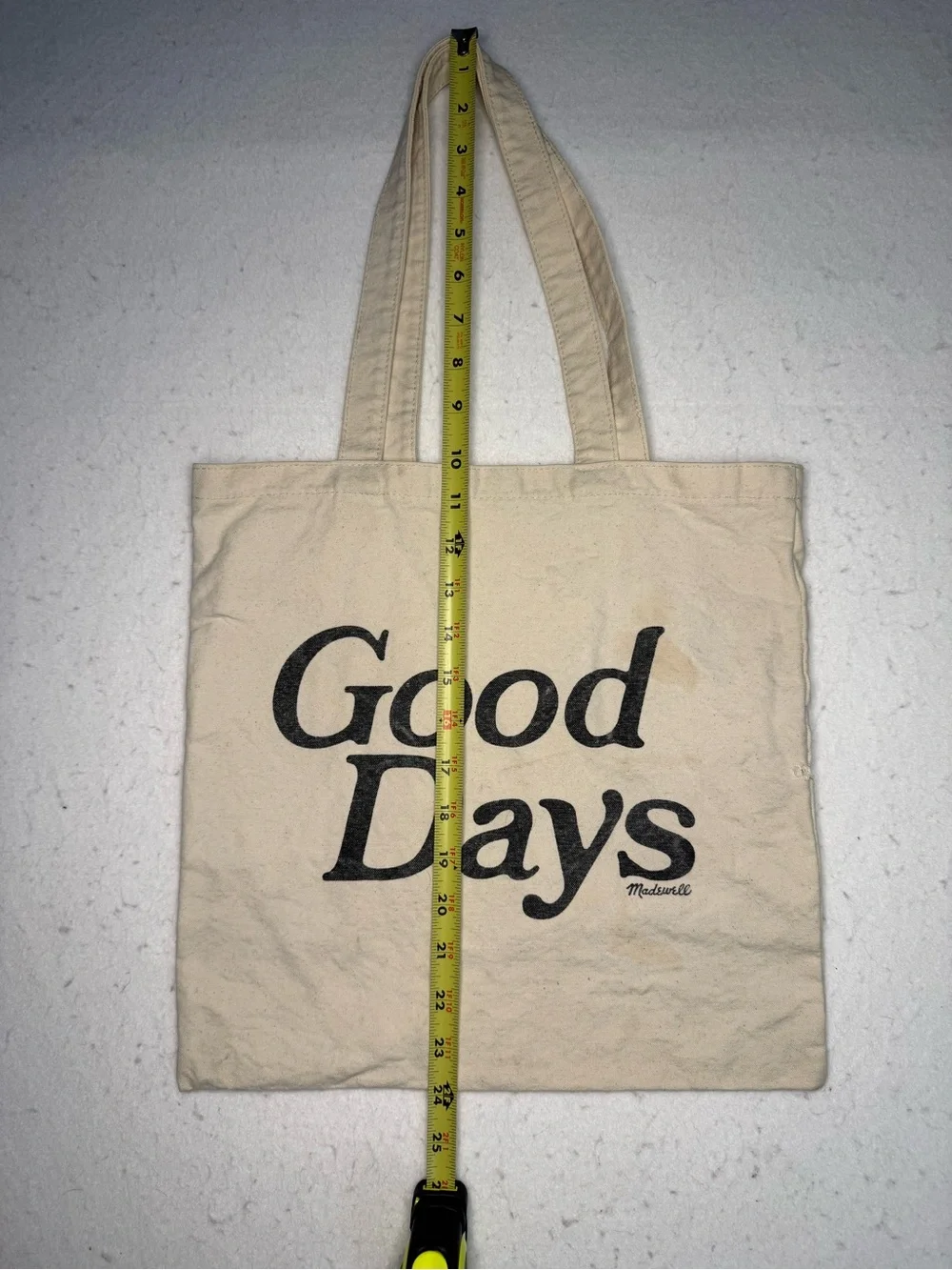 Madewell Good Days Cream Reusable Canvas Tote Bag